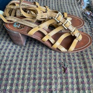 Tory Burch Tan Sandals with Strappy Design